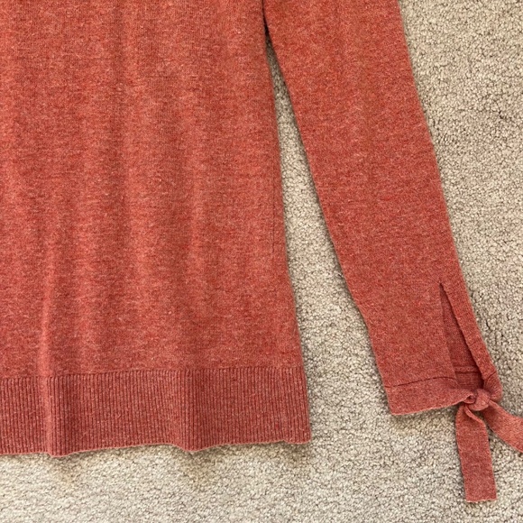 Ann Taylor LOFT Dusty Rose Terracotta Pink Crew Neck Sweater Size XSP - Picture 10 of 11